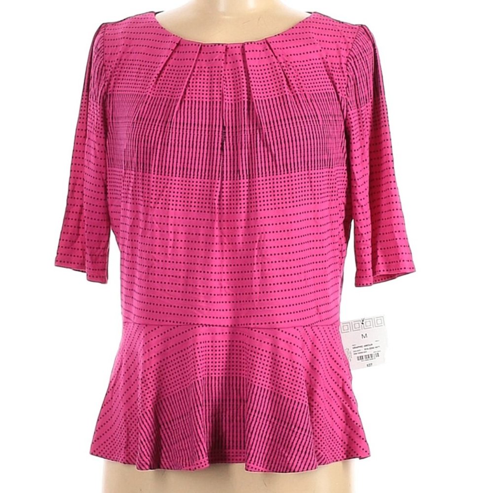 Liz Claiborne Peplum Top Size M NWT